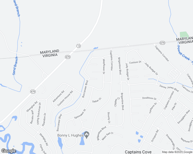 map of restaurants, bars, coffee shops, grocery stores, and more near 2028 Mayflower Drive in Greenbackville