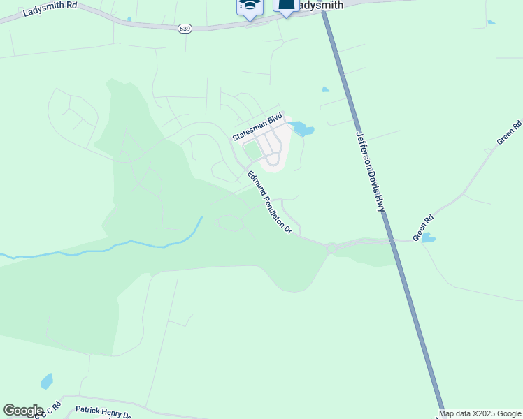 map of restaurants, bars, coffee shops, grocery stores, and more near 7274 Founders Hill Avenue in Ruther Glen