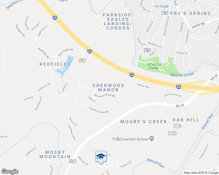 map of restaurants, bars, coffee shops, grocery stores, and more near 110 Scarborough Place in Charlottesville