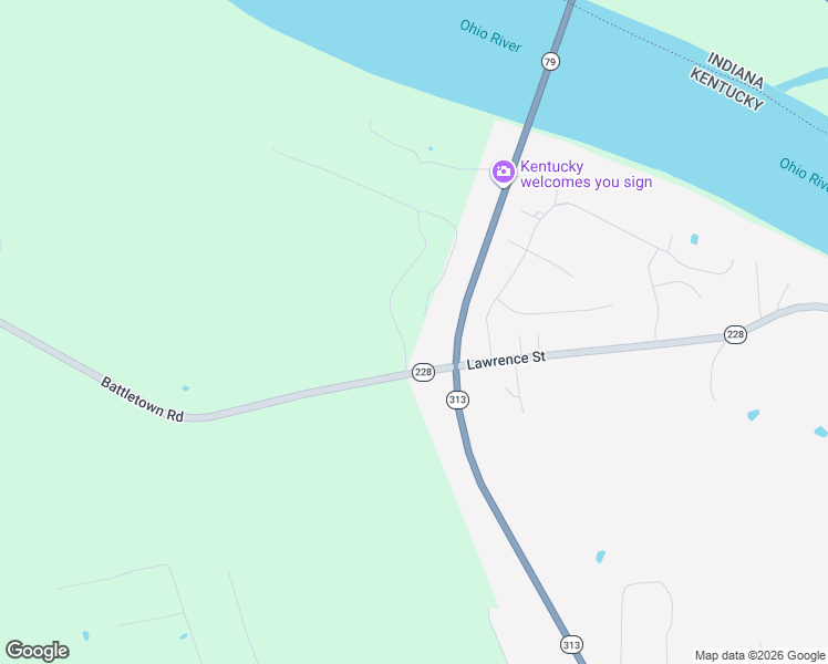 map of restaurants, bars, coffee shops, grocery stores, and more near River Edge Road in Brandenburg