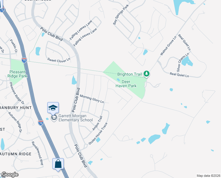 map of restaurants, bars, coffee shops, grocery stores, and more near 1501 Deer Haven Lane in Lexington