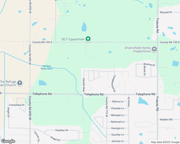 map of restaurants, bars, coffee shops, grocery stores, and more near 2019 Saint Lucia Drive in Newburgh