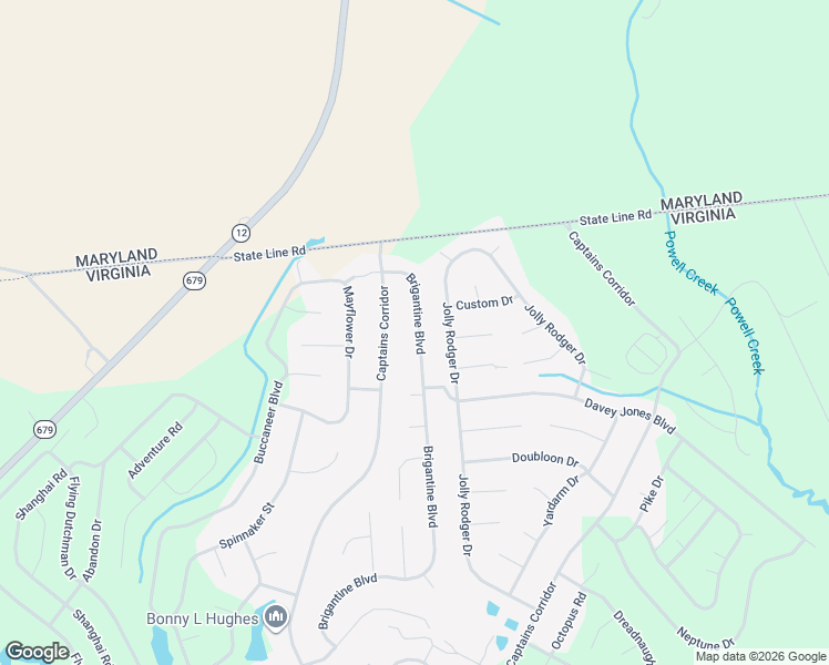 map of restaurants, bars, coffee shops, grocery stores, and more near 2058 Brigantine Boulevard in Greenbackville