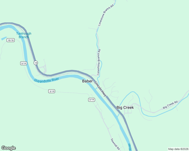 map of restaurants, bars, coffee shops, grocery stores, and more near 52 Limestone Branch Road in Logan