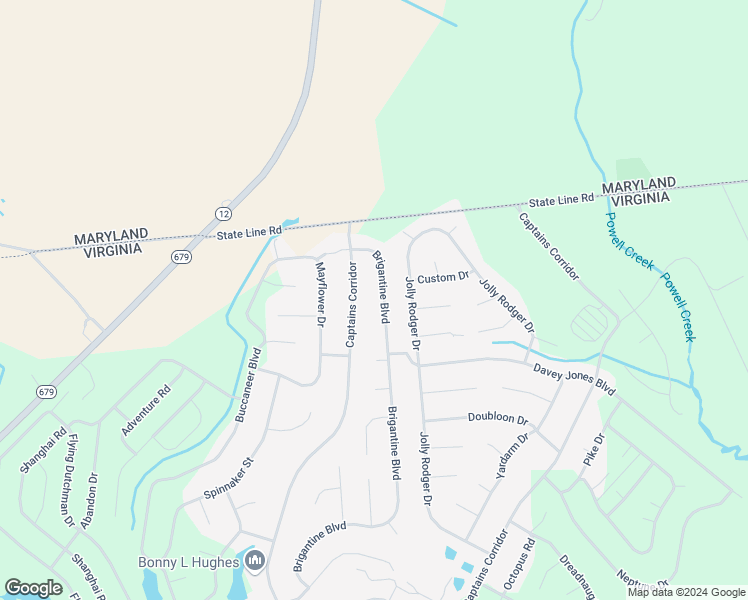 map of restaurants, bars, coffee shops, grocery stores, and more near 2058 Brigantine Boulevard in Greenbackville