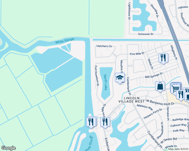 map of restaurants, bars, coffee shops, grocery stores, and more near 3939 Fort Donelson Drive in Stockton
