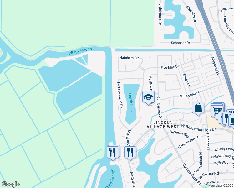 map of restaurants, bars, coffee shops, grocery stores, and more near 3939 Fort Donelson Drive in Stockton