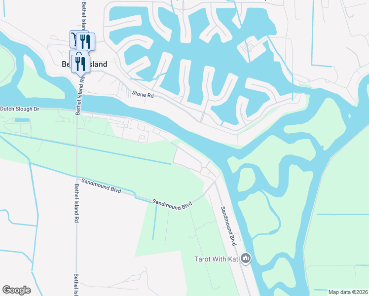 map of restaurants, bars, coffee shops, grocery stores, and more near 3526 Mariner Road in Oakley