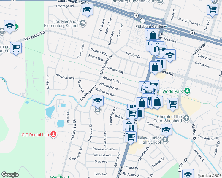 map of restaurants, bars, coffee shops, grocery stores, and more near 3015 Stevenson Street in Pittsburg