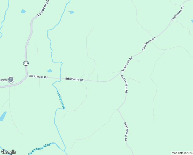 map of restaurants, bars, coffee shops, grocery stores, and more near 581 Brickhouse Rd in Louisa