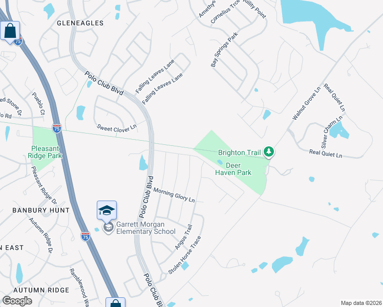 map of restaurants, bars, coffee shops, grocery stores, and more near Brighton East Rail Trail in Lexington