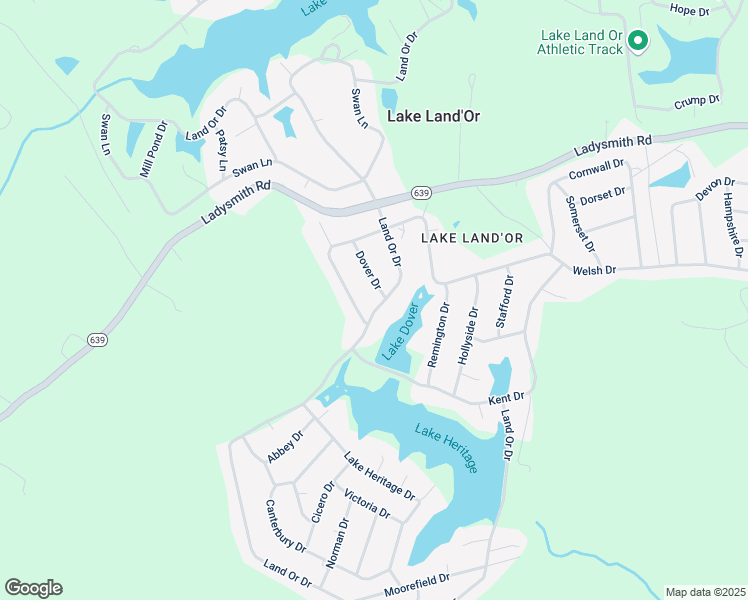 map of restaurants, bars, coffee shops, grocery stores, and more near 116 Dover Drive in Ruther Glen
