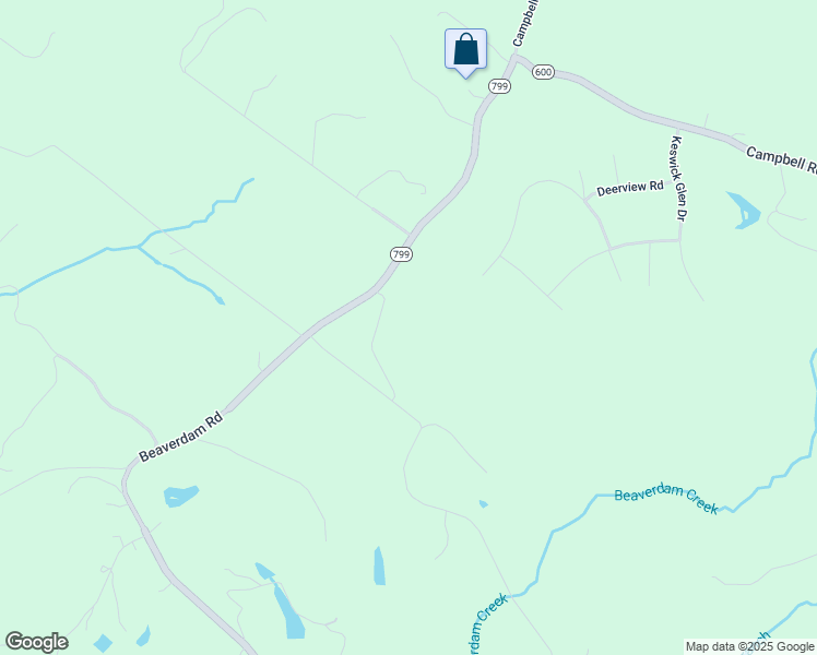 map of restaurants, bars, coffee shops, grocery stores, and more near 861 Beaverdam Road in Keswick