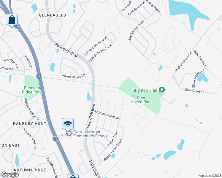 map of restaurants, bars, coffee shops, grocery stores, and more near 3417 Polo Club Boulevard in Lexington