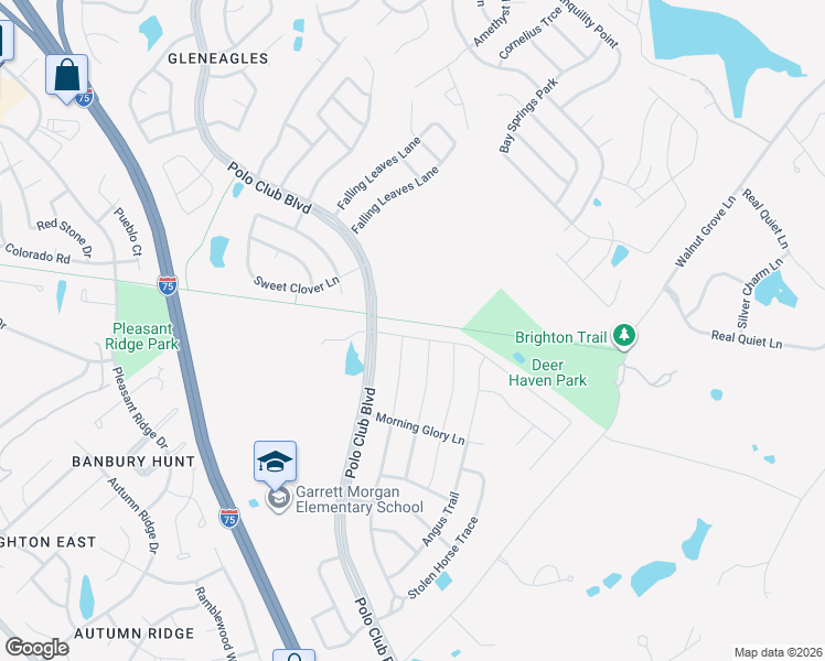 map of restaurants, bars, coffee shops, grocery stores, and more near 3417 Polo Club Boulevard in Lexington