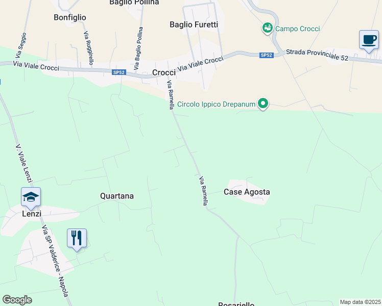 map of restaurants, bars, coffee shops, grocery stores, and more near 3 Via Ramella in Libero consorzio comunale di Trapani