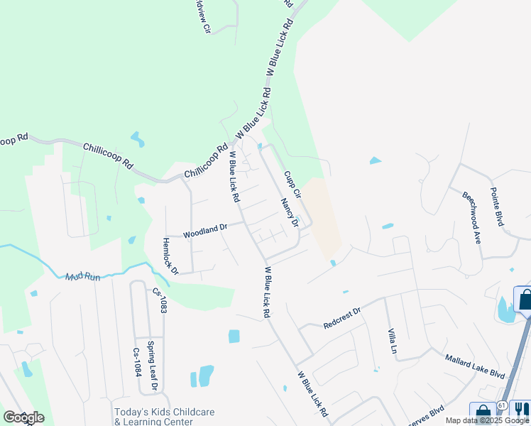map of restaurants, bars, coffee shops, grocery stores, and more near 163 Sarah Way in Shepherdsville
