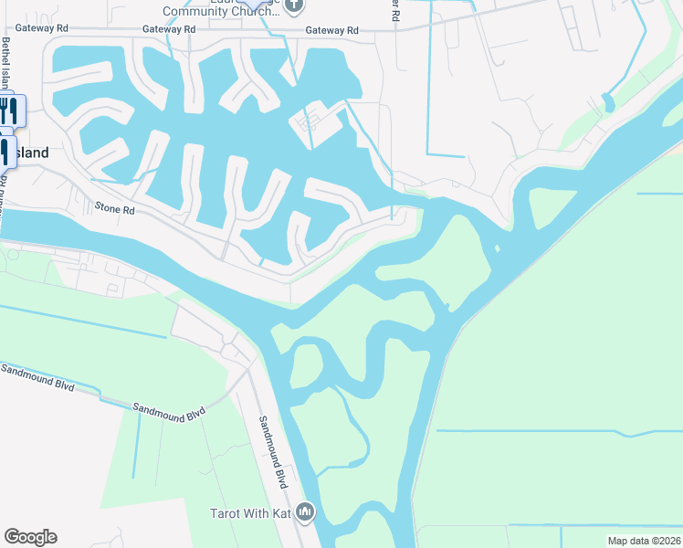 map of restaurants, bars, coffee shops, grocery stores, and more near 3824 Stone Road in Bethel Island