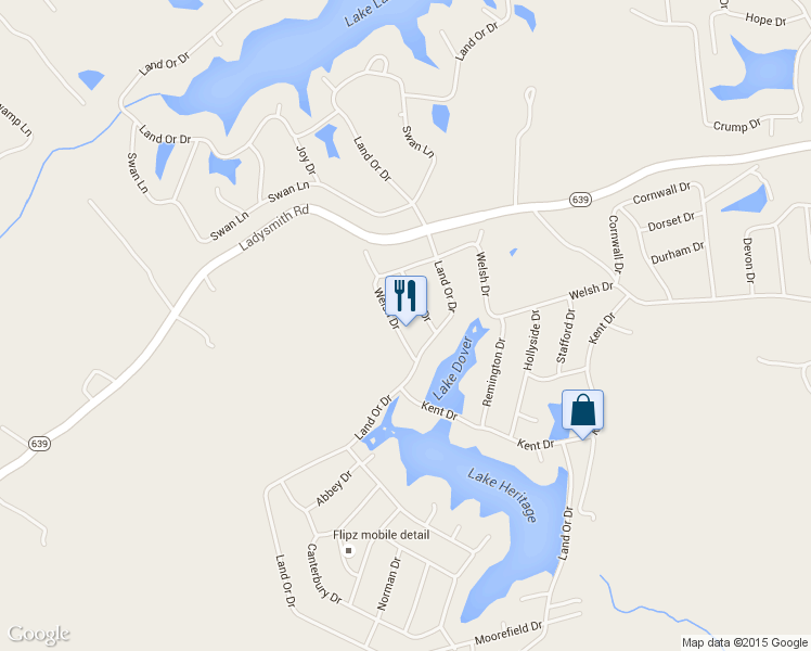 map of restaurants, bars, coffee shops, grocery stores, and more near 509 Welsh Drive in Ruther Glen