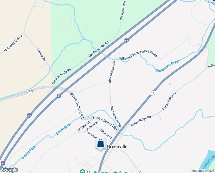 map of restaurants, bars, coffee shops, grocery stores, and more near 152 Old Staunton Road in Greenville