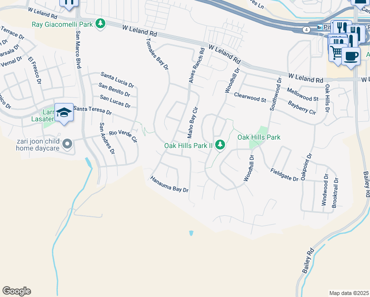 map of restaurants, bars, coffee shops, grocery stores, and more near 2438 Maho Bay Circle in Pittsburg