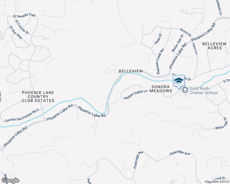 map of restaurants, bars, coffee shops, grocery stores, and more near 21451 Phoenix Lake Road in Sonora