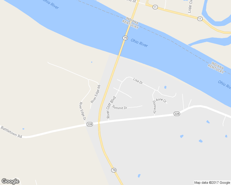 map of restaurants, bars, coffee shops, grocery stores, and more near 233 River Cliff Boulevard in Brandenburg