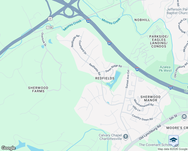 map of restaurants, bars, coffee shops, grocery stores, and more near 949 Devon Spring Court in Charlottesville