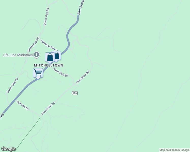 map of restaurants, bars, coffee shops, grocery stores, and more near 624 Grandview Road in Hot Springs