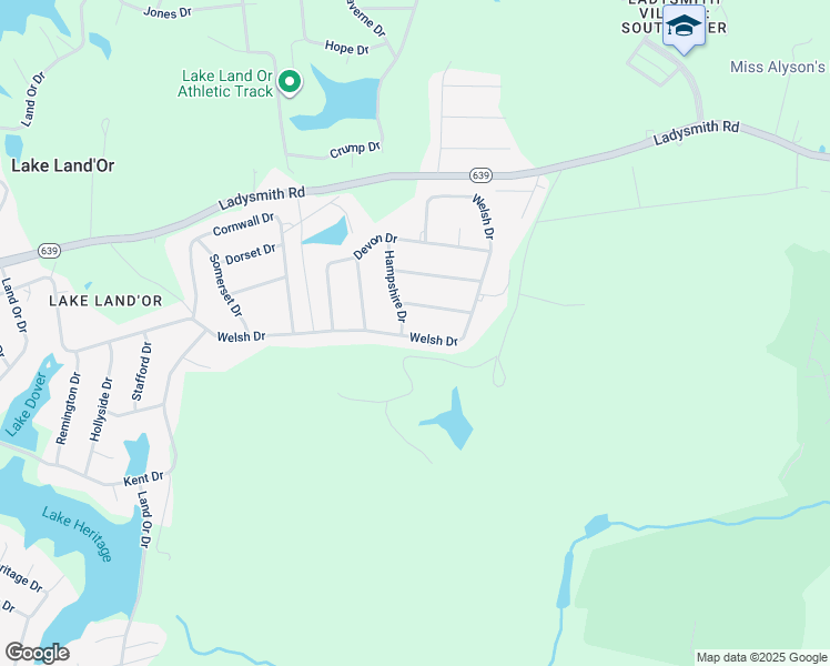 map of restaurants, bars, coffee shops, grocery stores, and more near 662 Welsh Drive in Ruther Glen