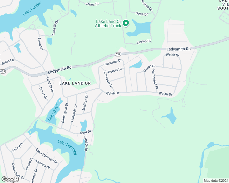 map of restaurants, bars, coffee shops, grocery stores, and more near 613 Welsh Drive in Ruther Glen