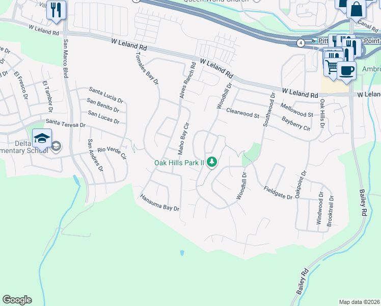 map of restaurants, bars, coffee shops, grocery stores, and more near 133 Greenmeadow Circle in Pittsburg