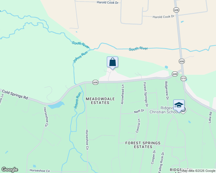 map of restaurants, bars, coffee shops, grocery stores, and more near 244 Cold Springs Road in Stuarts Draft