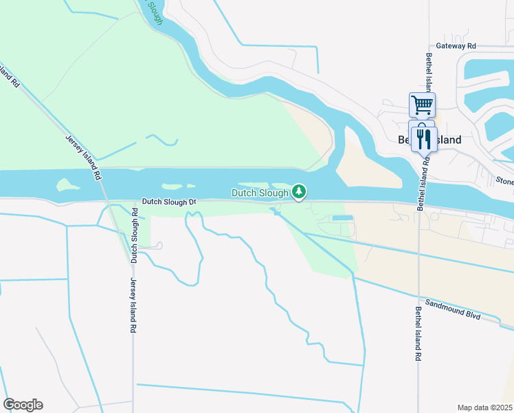 map of restaurants, bars, coffee shops, grocery stores, and more near 2400 Dutch Slough Road in Oakley