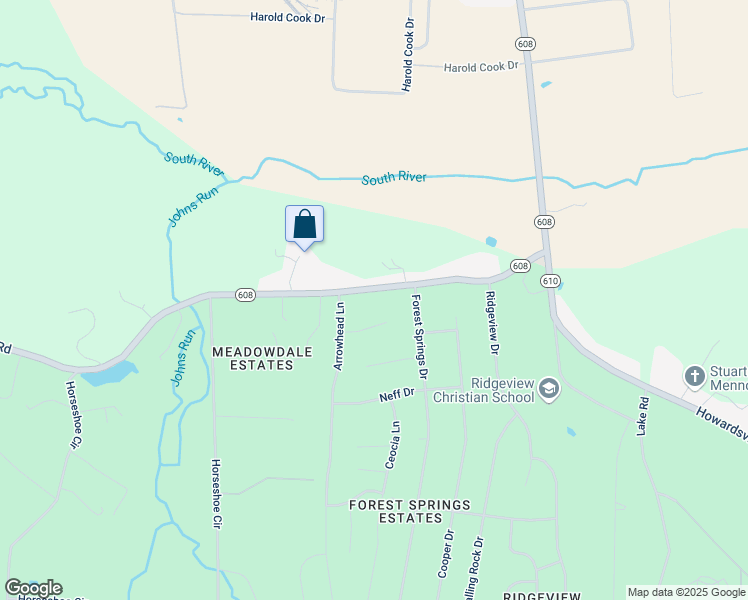 map of restaurants, bars, coffee shops, grocery stores, and more near 176 Cold Springs Road in Stuarts Draft