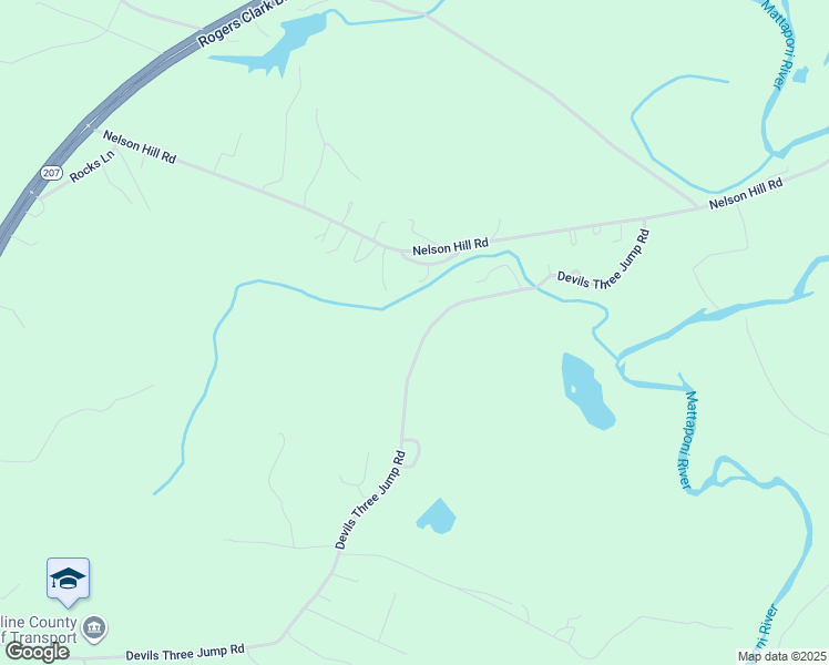 map of restaurants, bars, coffee shops, grocery stores, and more near 14579 Devils Three Jump Road in Caroline County