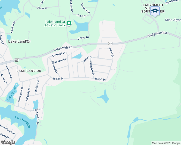 map of restaurants, bars, coffee shops, grocery stores, and more near 255 Hampshire Drive in Ruther Glen