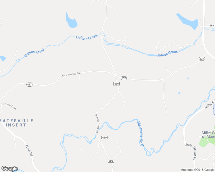 map of restaurants, bars, coffee shops, grocery stores, and more near 1046 Burchs Creek Road in Charlottesville