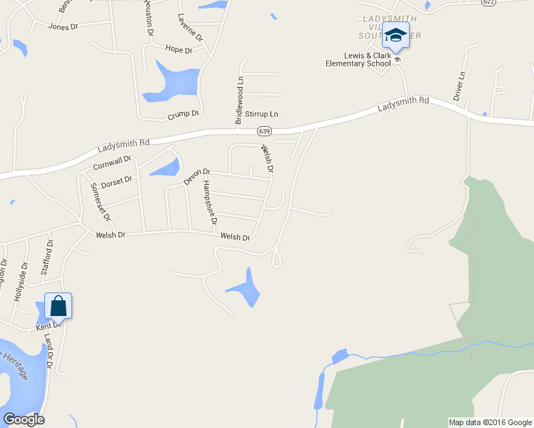 map of restaurants, bars, coffee shops, grocery stores, and more near 40 Queensbury Cove in Ruther Glen