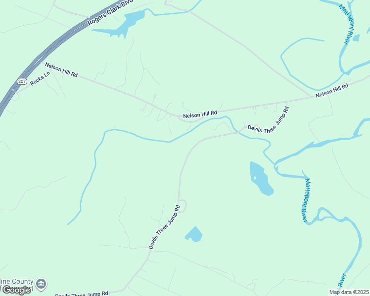 map of restaurants, bars, coffee shops, grocery stores, and more near 14579 Devils Three Jump Road in Caroline County
