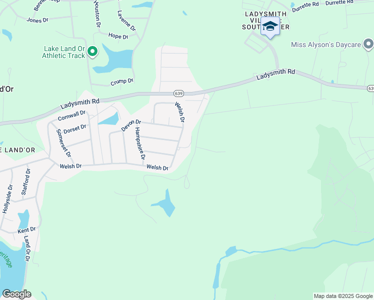 map of restaurants, bars, coffee shops, grocery stores, and more near 40 Queensbury Cove in Ruther Glen