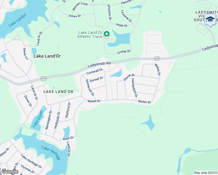 map of restaurants, bars, coffee shops, grocery stores, and more near 459 Cornwall Drive in Ruther Glen