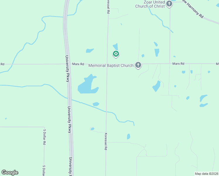 map of restaurants, bars, coffee shops, grocery stores, and more near 3675-3701 Koressel Road in Evansville