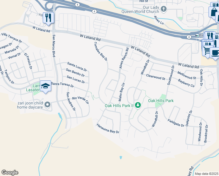 map of restaurants, bars, coffee shops, grocery stores, and more near 2825 Hudson Bay Street in Pittsburg