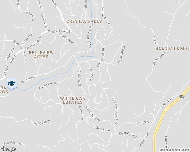 map of restaurants, bars, coffee shops, grocery stores, and more near 21529 Eel River Drive in Sonora