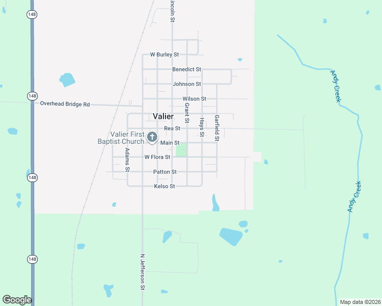 map of restaurants, bars, coffee shops, grocery stores, and more near 207 West Flora Street in Valier