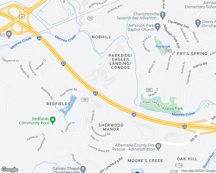 map of restaurants, bars, coffee shops, grocery stores, and more near 1712 Sugar Maple Court in Charlottesville
