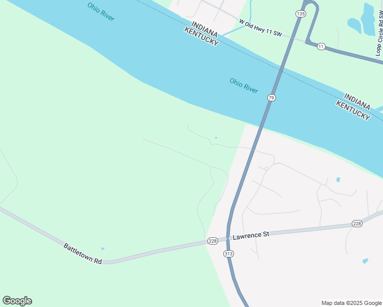 map of restaurants, bars, coffee shops, grocery stores, and more near River Edge Drive in Brandenburg