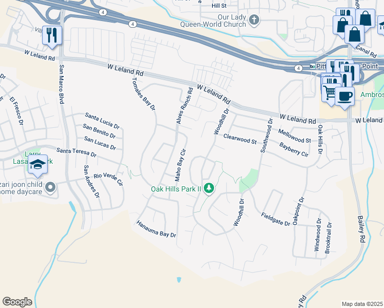 map of restaurants, bars, coffee shops, grocery stores, and more near 109 Greenmeadow Circle in Pittsburg