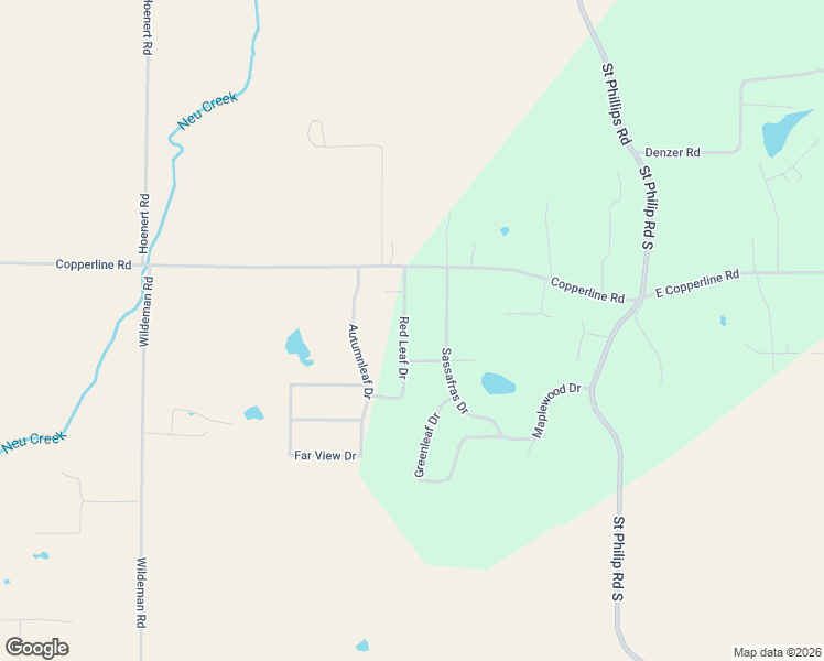 map of restaurants, bars, coffee shops, grocery stores, and more near 1610 Red Leaf Drive in Evansville